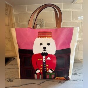 NWT Frances Valentine Large Margaret tote- Carly Beck Dog design